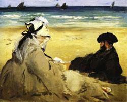 Edouard Manet At the Beach Spain oil painting art